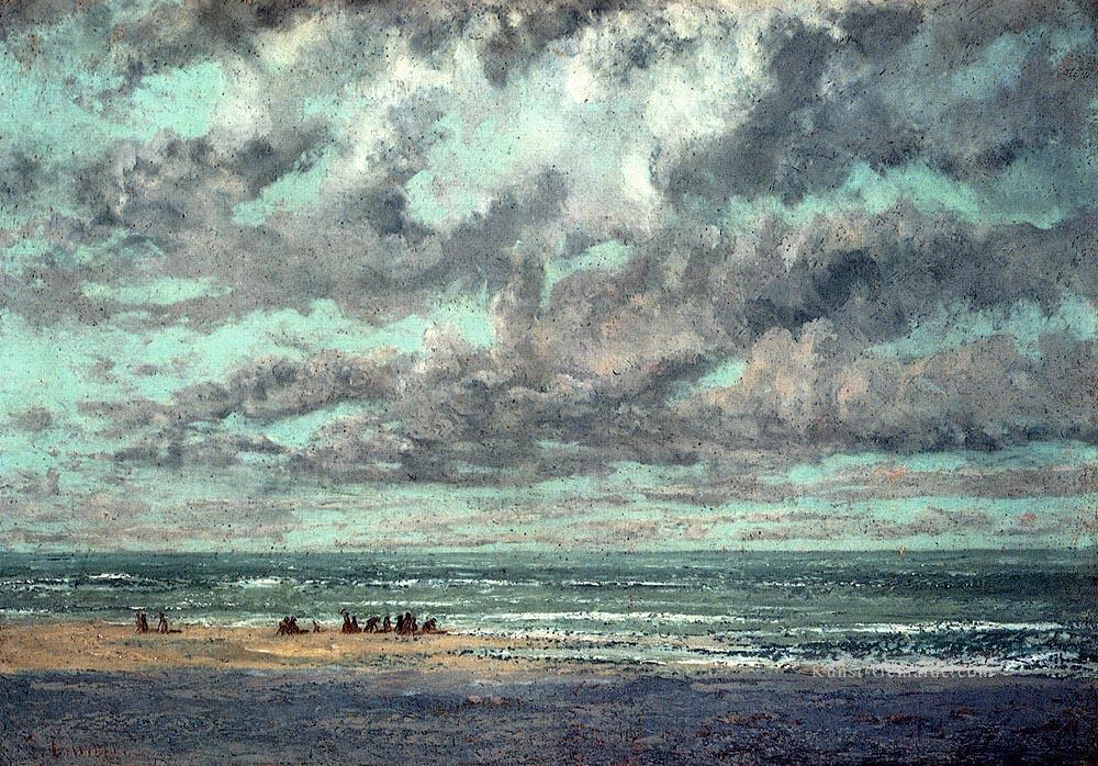 Marine Les Equilleurs Realismus Gustave Courbet Szenerie Ölgemälde